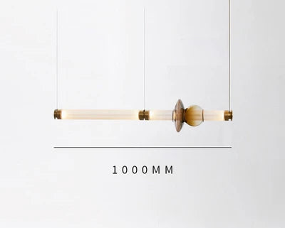 DecorBites™ Luna Glass Tube Chandelier for Kitchen Dining Staircase LED Pendant Lamp