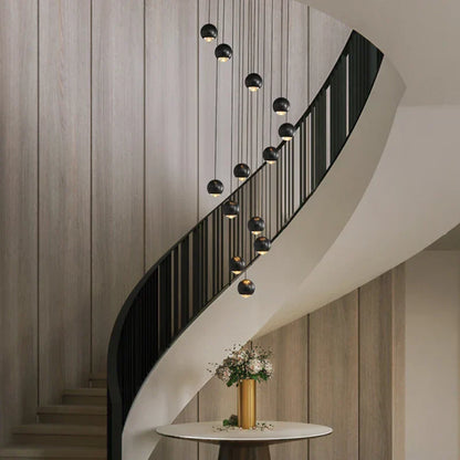 DecorBites™ Globe Lens Metal Chandelier for Living Room Kitchen Bedroom Cafe Staircase Villa