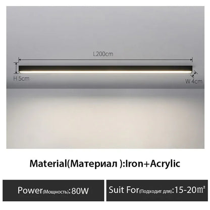 DecorBites™ Black Linear LED Ceiling Light for Aisle, Bedroom, Dining, Living Room – Minimalist Design