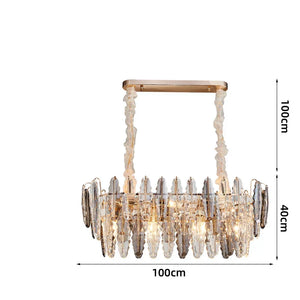 ™ Gold Crystal LED Chandelier Lighting for Dinning Table