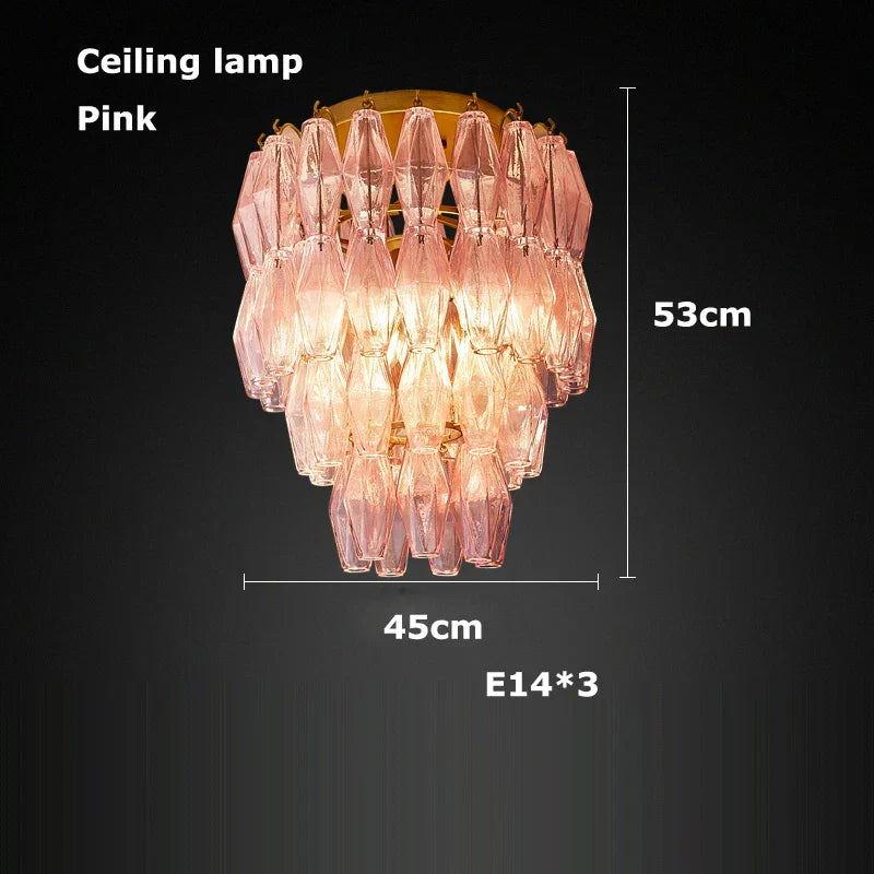 DecorBites™ Glass Art LED Chandelier for Living Room