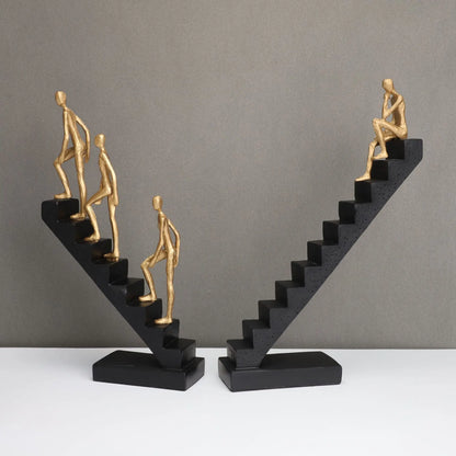 DecorBites™ Golden Man Climber Staircase Abstract Sculpture Home Decor Ornaments