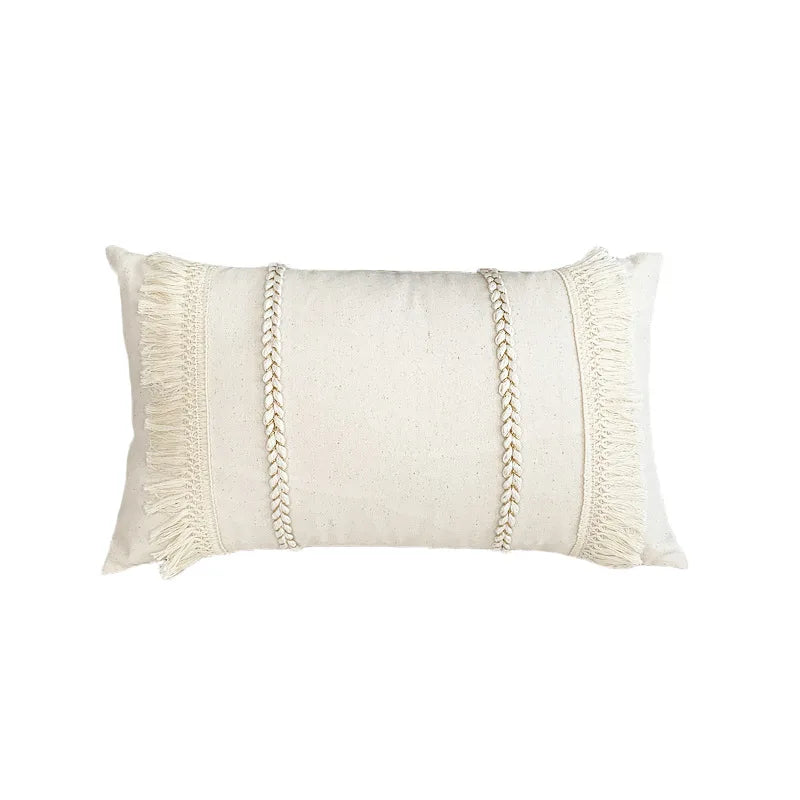 DecorBites™ Boho White Lace Floral Sofa Cushion Cover Wedding Decor Throw Pillows