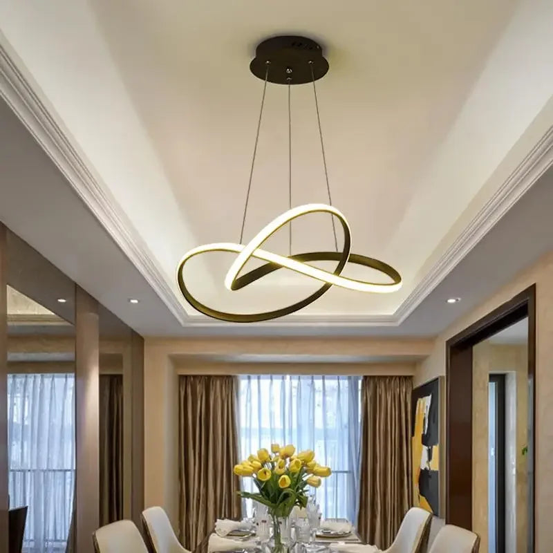 DecorBites™ Aluminum Line Pendant Light: Modern Creative Dining Room Ceiling Lamp