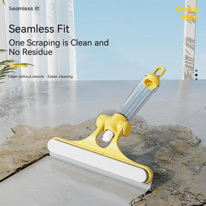 DecorBites™ 4-In-1 Window Cleaning Brush with Spray for Sparkling Glass Mirrors & Cars