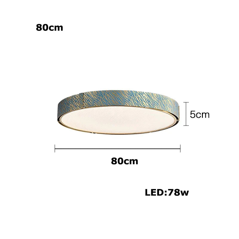 DecorBites™ Blue Copper Crystal LED Ceiling Chandelier for Dinning Room