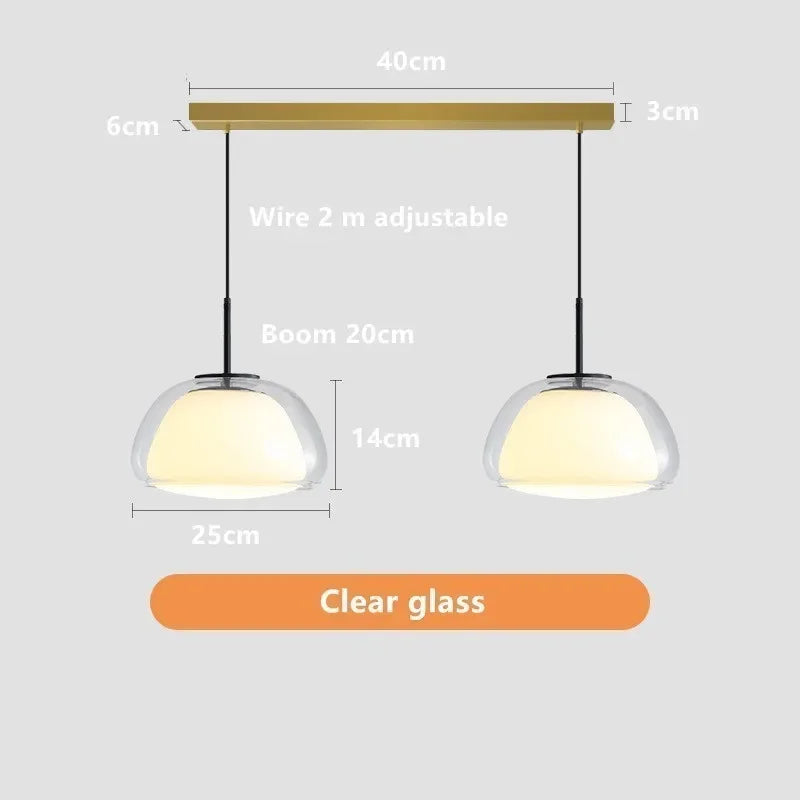 DecorBites™ Glass Jelly Pendant Lamp: Minimalist Luxury Design for Home Living Room Bedroom