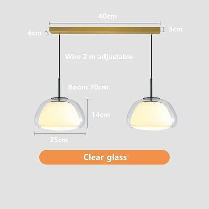 DecorBites™ Glass Jelly Pendant Lamp: Minimalist Luxury Design for Home Living Room Bedroom
