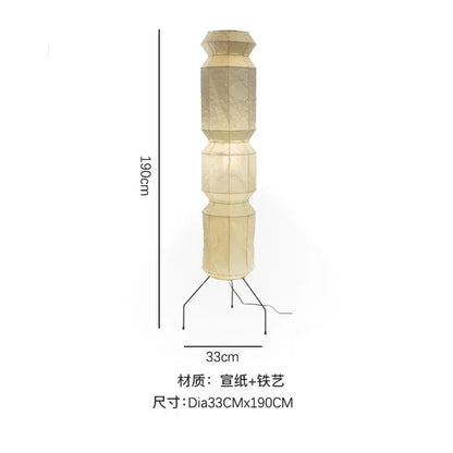 DecorBites™ Japanese Rice Paper Floor Lamp by Noguchi Yong for Bedroom and Parlor Lighting