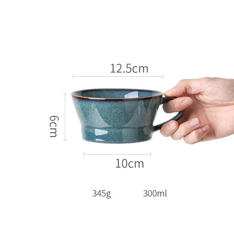 DecorBites™ Beautiful Blue Ceramic Bowl Kiln Dinnerware Dish