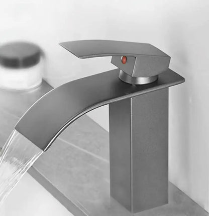 DecorBites™ Gold Bathroom Faucet: Brass Rose Gold Basin Waterfall Mixer Tap