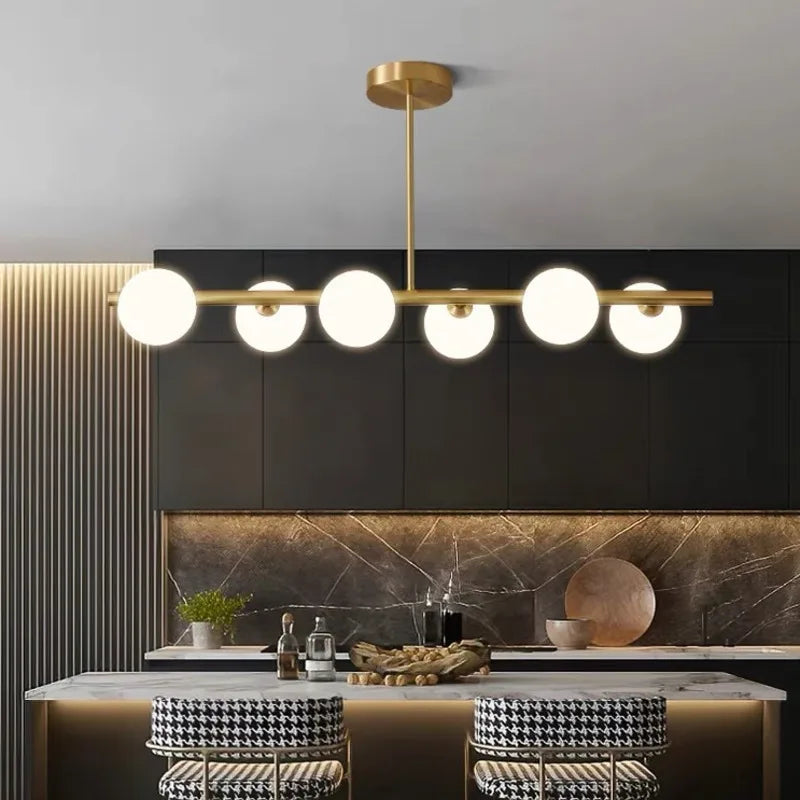 ™ Gold Glass Ball LED Pendant Light for Kitchen Dining Room Lighting