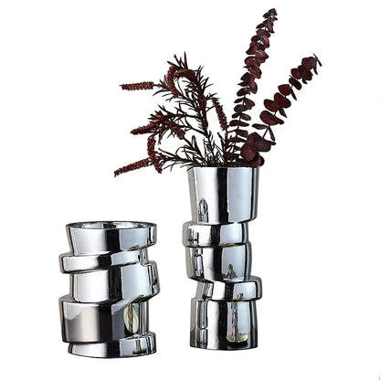 DecorBites™ Glass Vase Hydroponics Twist Shape Terrarium Decoration Accessories