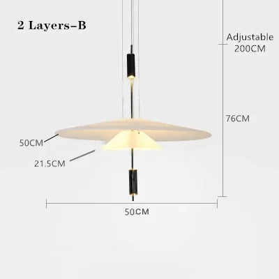DecorBites™ LED Saucer Chandelier: Modern Personality for Home Decor, Living Room, Dining Table