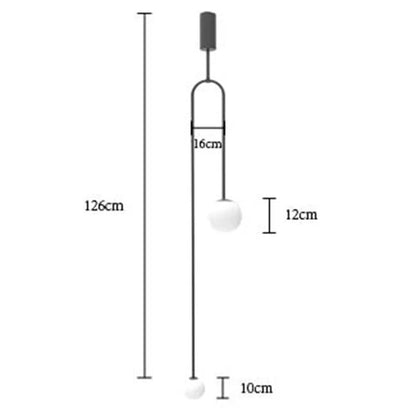DecorBites™ Glass Ball Brass Pendant Lights LED for Restaurant and Bedroom Lighting