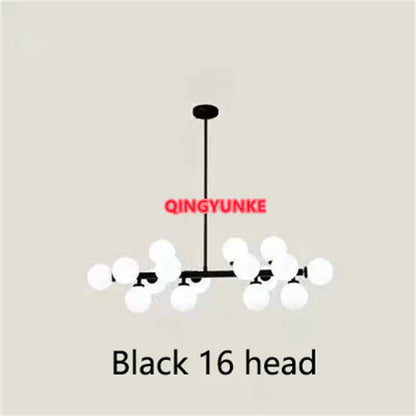 DecorBites™ Glass Ball Chandelier for Living Room - Modern Nordic Kitchen Island Ceiling Light