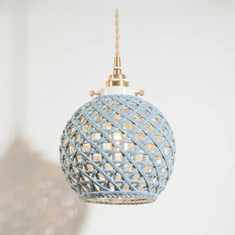 DecorBites™ French Minimalism Ceramic LED Pendant Light for Home Decor