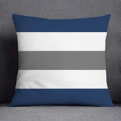 DecorBites™ Blue Geometric Floral Design Pillowcase - Modern Home Decor Cushion Cover