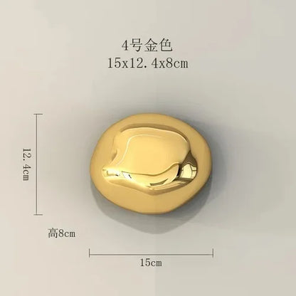 DecorBites™ 3D Stone Wall Ornaments: Room Aesthetics & Decoration - Plating Craft Stone Pendants