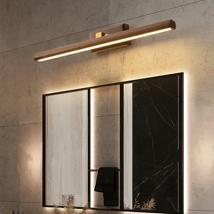 DecorBites™ Black Walnut Mirror Lamp Wall Light with Led, Scandinavian Design