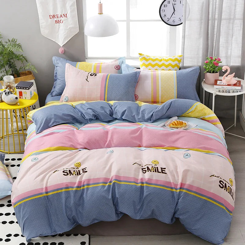 DecorBites™ Cartoon Printed Bedding Sets - Soft Quilt Cover Kit for All Seasons
