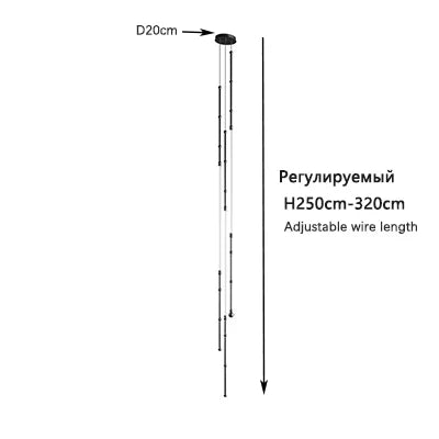 ™ Linear Creative Chandelier for Living Room Lobby, Bedroom, Hotel, Restaurant Lighting