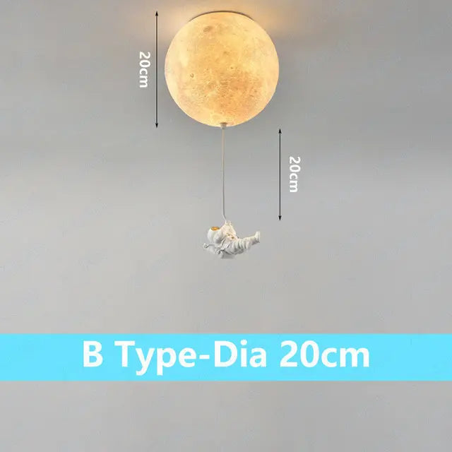 DecorBites™ Astronaut Bubble Chandelier Light - Moonlight Bedroom Ceiling Lamp