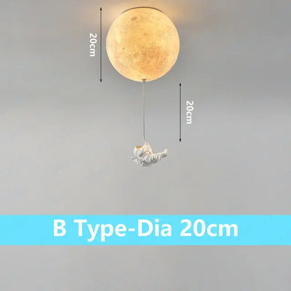 DecorBites™ Astronaut Bubble Chandelier Light - Moonlight Bedroom Ceiling Lamp