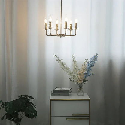 DecorBites™ Iron Art Chandelier Lights for Dining Living Room Kitchen - E14 Candle Fixtures
