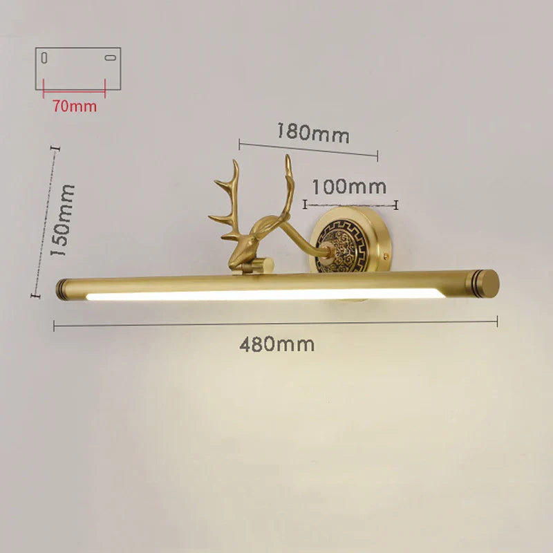 DecorBites™ Antler 8W LED 46CM Mirror Light Sconce for Bedroom and Bathroom