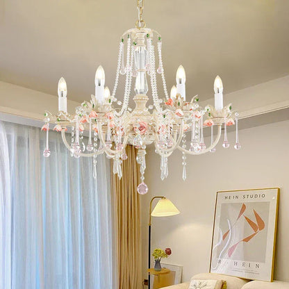 DecorBites™ Crystal Chandelier: Elegant French Light Luxury Candle Design for Romantic Living and Dining Rooms