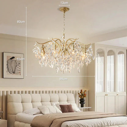™ Gold Crystal Ceiling Chandelier for Bedroom Dining Living Room