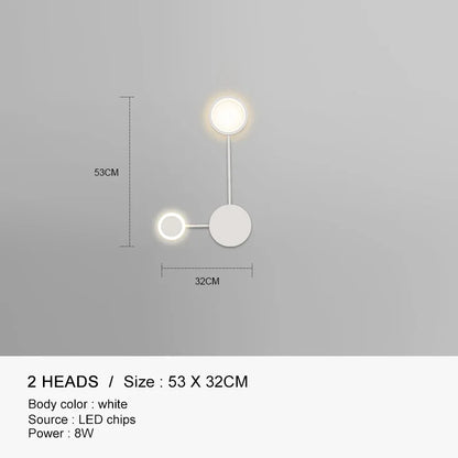 DecorBites™ Black Gold LED Wall Lamp for Indoor Bedroom Living Room Stairs Bar
