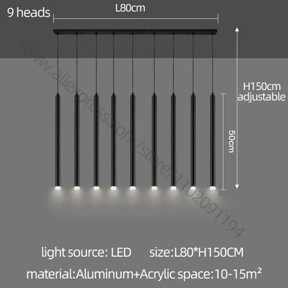 DecorBites™ Glossy Cylindrical Chandelier for Bar, Restaurant, Bedside, and Company Front Desk