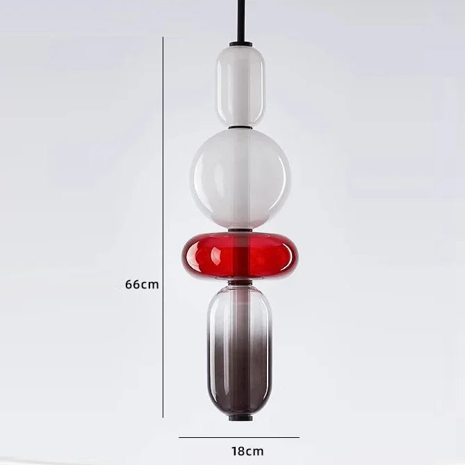 DecorBites™ Candy Glass Ceiling Hanging Chandelier for Loft Living Room