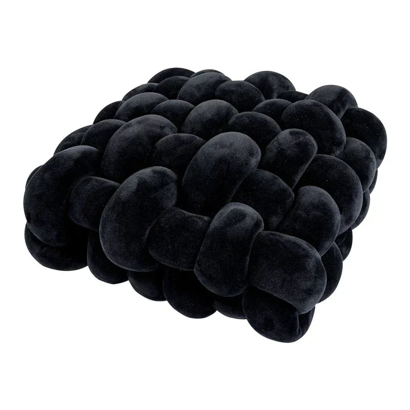 ™ Knot Square Pillows: Handmade Decor for Living Room, Bedroom, Office in Grey