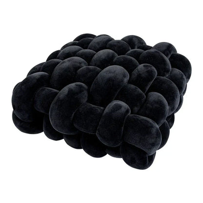 ™ Knot Square Pillows: Handmade Decor for Living Room, Bedroom, Office in Grey
