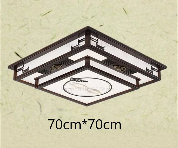 DecorBites™ Antique Style Solid Wood Led Ceiling Light for Living Room Bedroom & Study