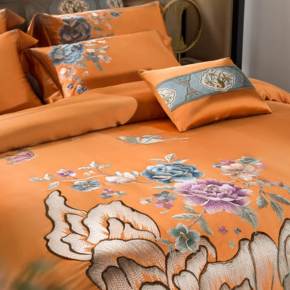 DecorBites™ 200S Embroidery Egyptian Cotton Bedding Set - Queen King Linens