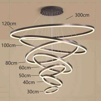 DecorBites™ Crystal Chandelier Stair Pendant Lamp Living Room Pendant Lights Interior Lighting