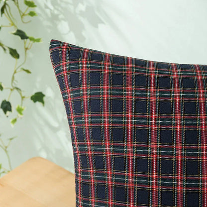 DecorBites™ Christmas Plaid Decorative Pillow Covers for Farmhouse Holiday Decor