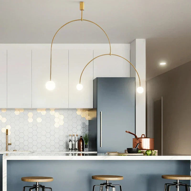 DecorBites™ Black Gold Chandelier Pendant Nordic Modern Lamp
