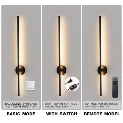 DecorBites™ 360° Rotation LED Wall Lights for Sofa Background, Black Wall Sconce Fixtures