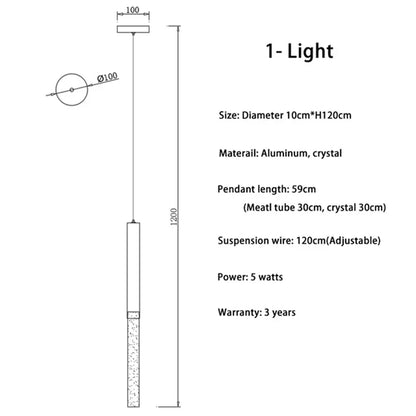 DecorBites™ Crystal LED Chandelier for Staircase & Living Room