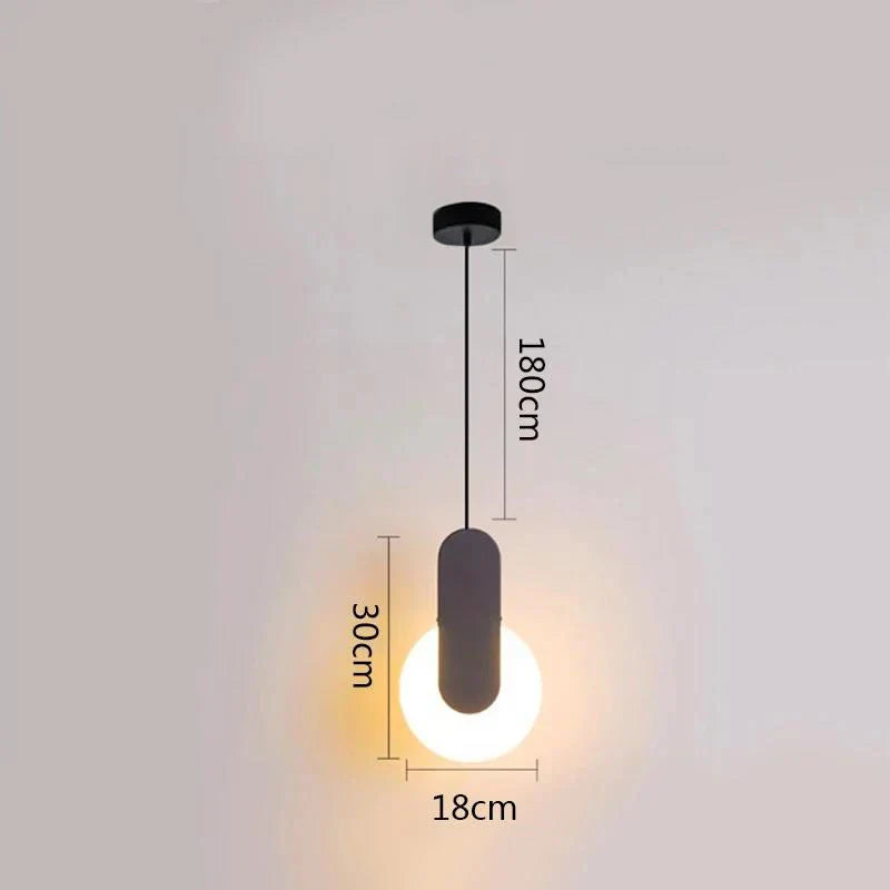 DecorBites™ Black Ring Pendant Lamp Dimmable LED Ceiling Hanging Light
