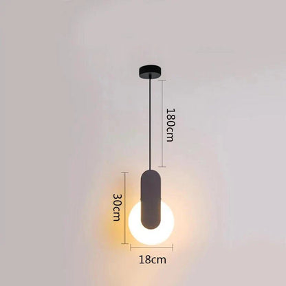 DecorBites™ Black Ring Pendant Lamp Dimmable LED Ceiling Hanging Light