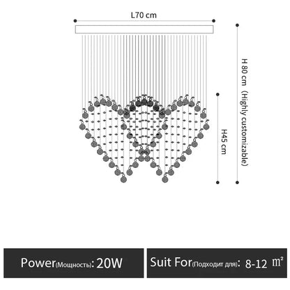 DecorBites™ Crystal Chandelier: Modern Dining Table & Bar Lamp for Bedroom & Dining Room Lighting