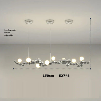 DecorBites™ Dimmable LED Hanging Pendant Light for Living Room - Gold Silver Luminaire