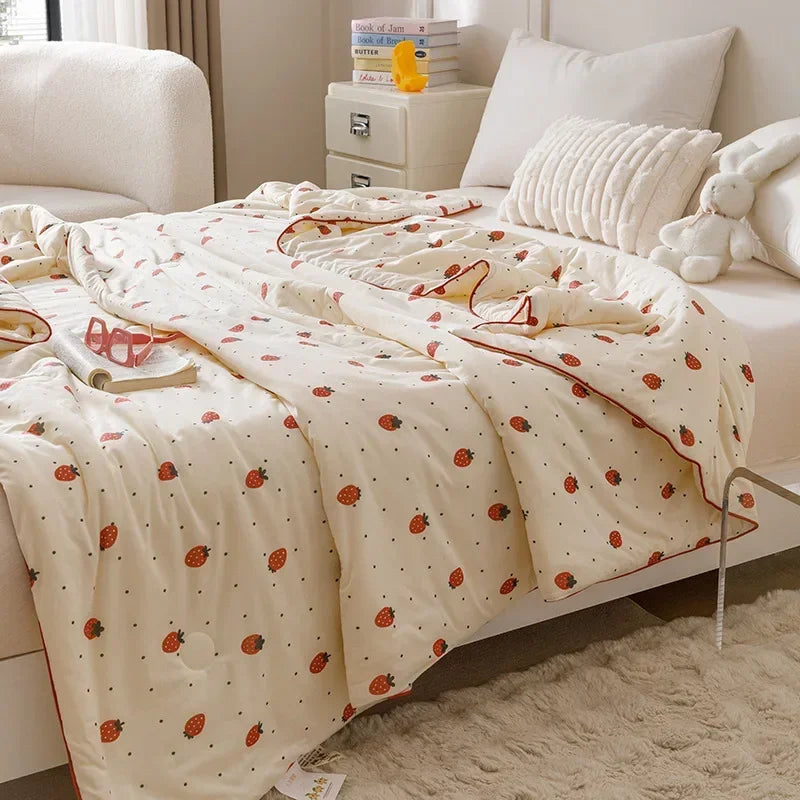 DecorBites™ Cooling Summer Blanket | Soft & Breathable Natural Plant Comforter