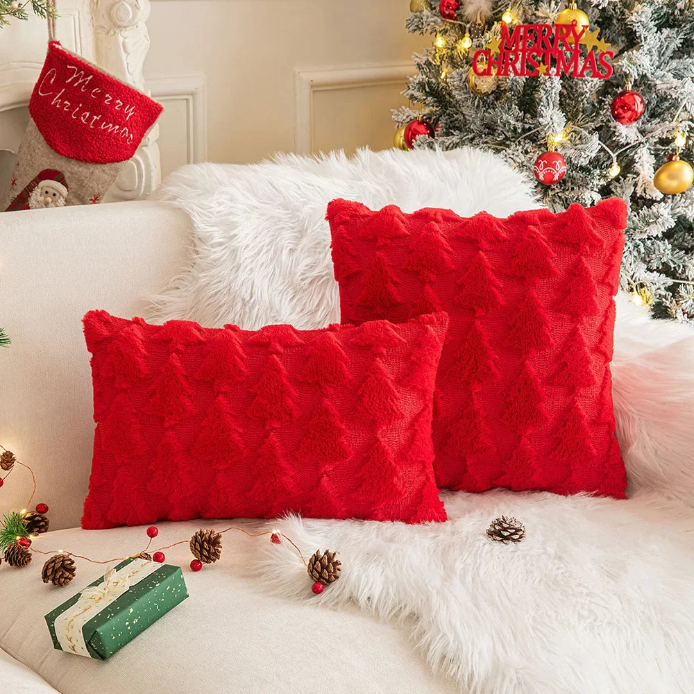 DecorBites™ Christmas Plush Pillow Case Set - Festive Holiday Sofa Decor, 2023